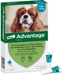 Advantage Spot-On Flöhe gegen Flöhe für kleine Hunde von 4 kg, 4 x 1,0 ml – Bild 1 von 4