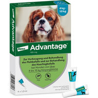 Produktbild von Advantage Spot-On Flöhe gegen Flöhe für kleine Hunde von 4 kg, 4 x 1,0 ml