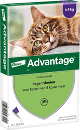 Advantage Spot-On Flohmittel für Katzen über 4 kg 4 Pipetten – Bild 1 von 2
