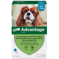 Produktbild von Advantix Advantage 100 Lösung für Hunde 4 - 10 kg 4 Einzeldosispipetten