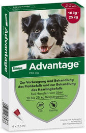 Advantix Advantage 250 Lösung für Hunde 10 - 25 kg 4 Einzeldosispipetten – Bild 1 von 1