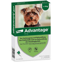Produktbild von Advantix Advantage 40 Lösung für Hunde bis 4 kg 4 Einzeldosispipetten