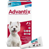 Produktbild von Advantix Spot-On für Hunde 4-10 kg 4 x 1 ml Lösung