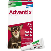 Produktbild von Advantix Spot-On für Hunde bis 4 kg 4 x 0,4 ml Lösung