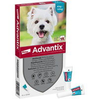 Produktbild von Advantix Spot-On für Hunde 4 - 10 kg gegen Flöhe und Zecken
