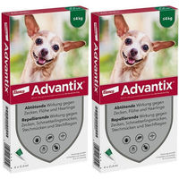 Produktbild von Advantix Spot-On für sehr kleine Hunde bis 4 kg gegen Zecken und Flöhe