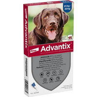 Produktbild von Advantix Spot-on zur Anwendung auf der Haut für Hunde von 25-40 kg gegen Zecken und Flöhe 16 ml