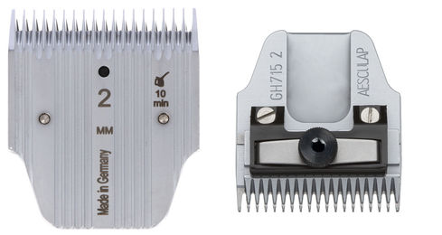 Aesculap Favorita II Scherkopf mit 2 mm kurzen Zähnen aus Edelstahl in Silber – Bild 1 von 2