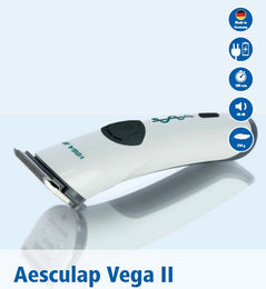Aesculap Vega II 3 Speed Akku Schermaschine Weiß für alle Größen – Bild 1 von 4