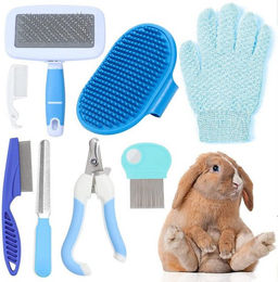 AFKSMILE Fellpflege Set für Kaninchen Meerschweinchen und Kleintiere mit Nagelknipser Kamm und Shampoo – Bild 1 von 1