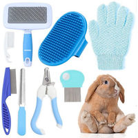 Produktbild von AFKSMILE Fellpflege Set für Kaninchen Meerschweinchen und Kleintiere mit Nagelknipser Kamm und Shampoo
