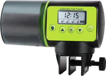 AFKSMILE Fisch-Futterautomat mit Zeitschaltuhr und Display 200ml Schwarz – Bild 1 von 5