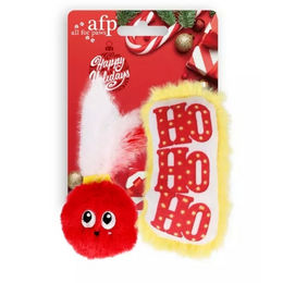 Produktbild von AFP Happy Holidays Hundespielzeug Set aus Plüsch mit Hot Dog und Red Light 2er Pack