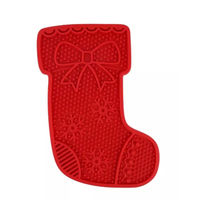 Produktbild von AFP Happy Holidays Leckmatte Weihnachtsstrumpf