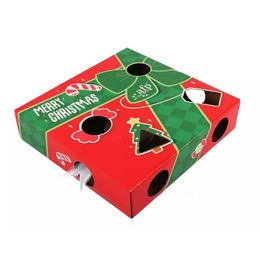 AFP Happy Holidays Peek'A'Pounce Geschenkbox Spielzeug für Katzen aus Pappe bunt – Bild 1 von 1