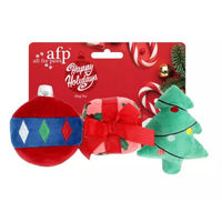 Produktbild von AFP Happy Holidays Weihnachts-3er-Pack Plüsch Spielzeugset bunt