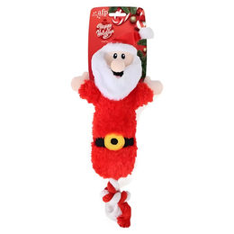 AFP Hundespielzeug Merry Tug & Fetch Weihnachtsmann Seilspielzeug Rot Bunt – Bild 1 von 4