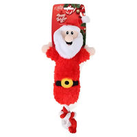 Produktbild von AFP Hundespielzeug Merry Tug & Fetch Weihnachtsmann Seilspielzeug Rot Bunt