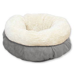 AFP Katzenbett Donutform aus Plüsch Grau – Bild 1 von 3