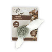 Produktbild von AFP Katzenspielzeug Lambswool Lamb Ball aus Wolle mit Katzenminze und Vogelstimme in Bunt und Grau