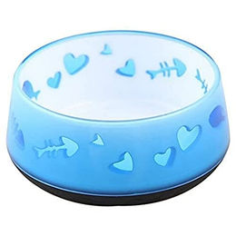 AFP Kitty Love Bowl Katzenfressnapf aus Kunststoff blau – Bild 1 von 4