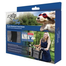 Produktbild von AFP Travel Dog Easy-Go Fahrradkorb für kleine Hunde aus Aluminium in Grau