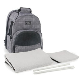 AFP Travel Dog Erweiterbarer Multifunktions-Hunderucksack aus Polyester in Grau und Bunt One Size – Bild 1 von 3