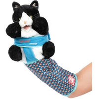 Produktbild von Agger Katzen-Beschäftigungsspielzeug Interaktive Kampf-Handpuppe aus Plüsch für erwachsene Katzen in Blau und Bunt