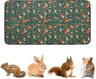 Agger Kleintier Pipi-Pads aus Fleece für Meerschweinchen in Grün, waschbare Einlagen für Käfig und Boden – Bild 1 von 5