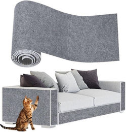 Agger Kratzmatte für Katzen als selbstklebender Kratzschutz aus Polyester in Grau – Bild 1 von 5