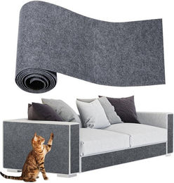 Agger Kratzmatte für Katzen als selbstklebender Kratzschutz für Sofa und Wand aus Polyester in Grau – Bild 1 von 3