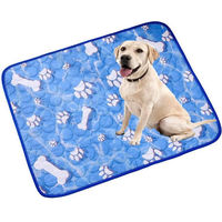 Produktbild von Agger Kühlmatte für Hunde und Katzen wasserdicht und faltbar in Blau für große Tiere