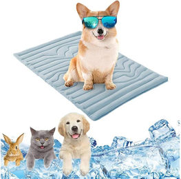 Agger Selbstkühlende Hundematte für Hunde und Katzen Blau Waschbar – Bild 1 von 4