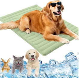 Agger Selbstkühlende Hundematte für Hunde und Katzen Waschbar Grün – Bild 1 von 5
