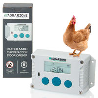 Produktbild von Agrarzone Automatische Hühnerklappe WILMA Steuerung für Hühnerstall aus Kunststoff in Weiß