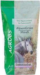 Produktbild von Agrobs Alpengrün Müsli zur Unterstützung von Stoffwechsel und Verdauung