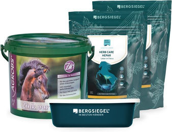 Produktbild von Agrobs BERGSIEGEL Fellwechsel Bundle Haut und Fell Supplement und Mineralfutter groß