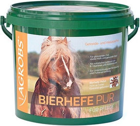 Produktbild von Agrobs Bierhefe Pur Pellets für Pferde zur Unterstützung von Haut, Fell, Hufen und Verdauung