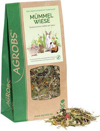 Produktbild von Agrobs Mümmelwiese Getrocknete Kräuter und Heu für Kaninchen Meerschweinchen Degu und Chinchilla 1000g