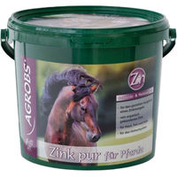 Produktbild von Agrobs Zink pur Ergänzungsfutter für Pferde 3 kg mit organisch gebundenem Zink zur Haut- und Fellpflege - 3000 g