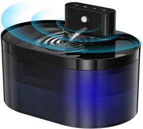 AIBISTAR Trinkautomat Trinkbrunnen für Katzen und Hunde mit Aktivkohle-Wasserfilter 2 l Schwarz - 2 l – Bild 1 von 5