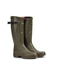 Aigle Herren Parcours 2 Vario Reitstiefel aus Naturkautschuk wasserdicht Beige Grün Größe 38 EU – Bild 1 von 8