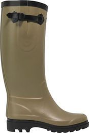 Aigle Reitstiefel für Damen aus Naturkautschuk wasserdicht in Grau und Beige – Bild 1 von 5