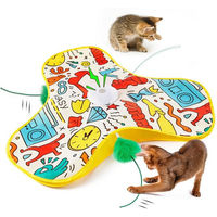 Produktbild von AIMAX Interaktives elektrisches Katzenspielzeug mit automatischer Jagdhaube und Federn für erwachsene Katzen in buntem Design