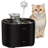 Produktbild von AIMAX Katzen Trinkbrunnen mit Sensor 2,2L Schwarz aus Kunststoff mit 2 Wasserfluss-Modi und Filter
