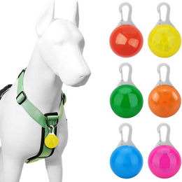 AIMAX LED Sicherheitslichter für Hundehalsbänder Set mit 6 Clip-on Leuchten wasserdicht bunt – Bild 1 von 5