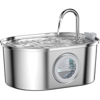 Produktbild von AIMAX Trinkbrunnen für Katzen und Kleinhunde aus Edelstahl mit Wasserfall-Design 3,2 L
