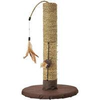 Produktbild von Aimé Katzenkratzbaum mit 2 Spielzeugfedern und rutschfester Basis 48 x 30/35 cm