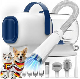 AIRROBO 6-in-1 Hundeschermaschine mit Staubsauger für Hunde und Katzen, 12000Pa Saugkraft, 1,8L Staubbehälter, leise 60dB, mit 4 Aufsteckkämmen und Zubehör zur Haustierpflege – Bild 1 von 3