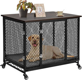 Aivituvin Hundehütte aus Holz und Metall in Schwarz XL – Bild 1 von 1